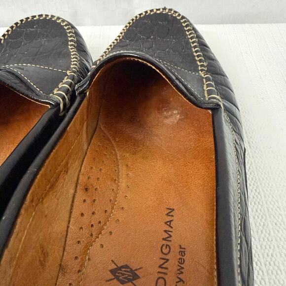 Martin Dingman Shoes Men\'s 9.5 M Wallace Crocodile Grain Black Driving Loafer main image 12